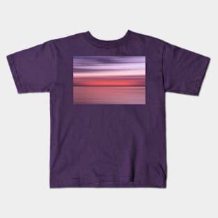 Coastal abstract in bright pink and purple hues Kids T-Shirt